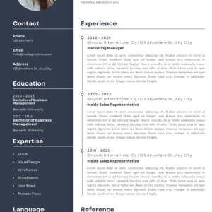 Minimal Resume & CV Template – Professional & ATS-Friendly (Word + PDF)